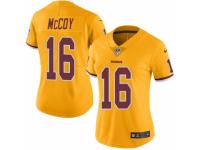 Women's Nike Washington Redskins #16 Colt McCoy Limited Gold Rush NFL Jersey