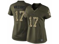 Women's Nike Washington Redskins #17 Doug Williams Limited Green Salute to Service NFL Jersey