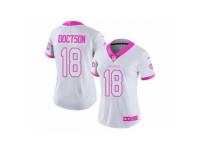 Women's Nike Washington Redskins #18 Josh Doctson White Pink Stitched NFL Limited Rush Fashion Jersey