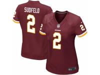 Women's Nike Washington Redskins #2 Nate Sudfeld Game Burgundy Red Team Color NFL Jersey