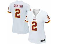 Women's Nike Washington Redskins #2 Nate Sudfeld Game White NFL Jersey