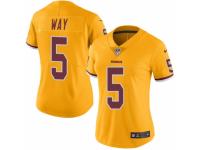 Women's Nike Washington Redskins #5 Tress Way Limited Gold Rush NFL Jersey