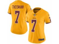 Women's Nike Washington Redskins #7 Joe Theismann Limited Gold Rush NFL Jersey