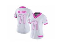 Women's Nike Washington Redskins #71 Trent Williams White Pink Stitched NFL Limited Rush Fashion Jersey