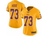 Women's Nike Washington Redskins #73 Ziggy Hood Limited Gold Rush NFL Jersey