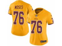 Women's Nike Washington Redskins #76 Morgan Moses Limited Gold Rush NFL Jersey