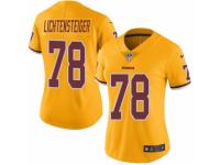 Women's Nike Washington Redskins #78 Kory Lichtensteiger Limited Gold Rush NFL Jersey
