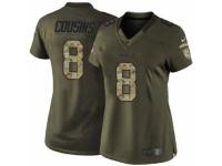 Women's Nike Washington Redskins #8 Kirk Cousins Limited Green Salute to Service NFL Jersey