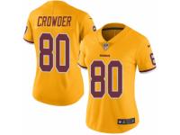 Women's Nike Washington Redskins #80 Jamison Crowder Limited Gold Rush NFL Jersey
