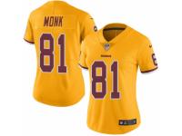 Women's Nike Washington Redskins #81 Art Monk Limited Gold Rush NFL Jersey