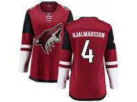 Women's Niklas Hjalmarsson Breakaway Burgundy Red Home NHL Jersey Arizona Coyotes #4