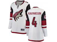 Women's Niklas Hjalmarsson Breakaway White Away NHL Jersey Arizona Coyotes #4
