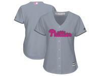 Women's Philadelphia Phillies Majestic Gray Mother's Day Cool Base Team Jersey