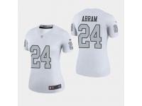 Women's Raiders #24 Johnathan Abram 2019 NFL Draft Color Rush Legend Jersey - White