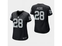 Women's Raiders #28 Josh Jacobs 2019 NFL Draft Game Jersey - Black