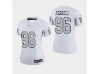 Women's Raiders #96 Clelin Ferrell 2019 NFL Draft Color Rush Legend Jersey - White