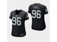 Women's Raiders #96 Clelin Ferrell 2019 NFL Draft Game Jersey - Black