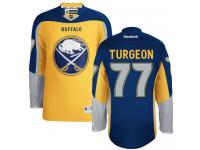 Women's Reebok Buffalo Sabres #77 Pierre Turgeon Authentic Gold Third NHL Jersey