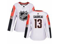 Women's Reebok Calgary Flames #13 Johnny Gaudreau Authentic White 2018 All-Star Pacific Division NHL Jersey