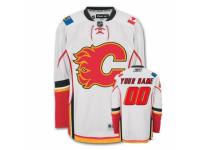 Women's Reebok Calgary Flames Customized Premier White Away NHL Jersey