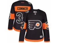 Women's Reebok Philadelphia Flyers #34 Chris Conner Premier Black 2017 Stadium Series NHL Jersey