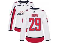 Women's Reebok Washington Capitals #29 Christian Djoos White Away NHL Jersey
