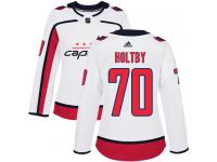 Women's Reebok Washington Capitals #70 Braden Holtby White Away NHL Jersey