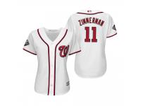 Women's Ryan Zimmerman Washington Nationals White 2019 World Series Cool Base Jersey