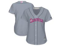 Women's Seattle Mariners Majestic Gray Mother's Day Cool Base Team Jersey
