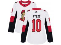 Women's Tom Pyatt Authentic White Reebok Jersey NHL Ottawa Senators #10 Away