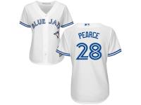 Women's Toronto Blue Jays #28 Pearce Steve Majestic White Home Cool Base Jersey