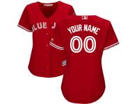 Women's Toronto Blue Jays Majestic Scarlet 2017 Cool Base Custom Jersey