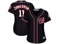 Women's Washington Nationals #11 Ryan Zimmerman Navy Blue Alternate 2 Cool Base 2019 World Series Champions Baseball Jersey