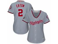 Women's Washington Nationals #2 Adam Eaton Grey Road Cool Base 2019 World Series Champions Baseball Jersey