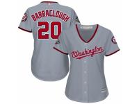 Women's Washington Nationals #20 Kyle Barraclough Grey Road Cool Base 2019 World Series Champions Baseball Jersey