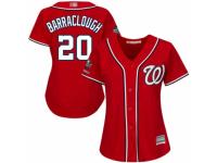 Women's Washington Nationals #20 Kyle Barraclough Red Alternate 1 Cool Base 2019 World Series Champions Baseball Jersey