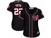 Women's Washington Nationals #22 Juan Soto Navy Blue Alternate 2 Cool Base 2019 World Series Champions Baseball Jersey