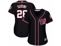 Women's Washington Nationals #28 Kurt Suzuki Navy Blue Alternate 2 Cool Base 2019 World Series Champions Baseball Jersey