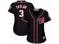 Women's Washington Nationals #3 Michael Taylor Navy Blue Alternate 2 Cool Base 2019 World Series Champions Baseball Jersey