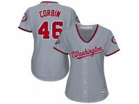 Women's Washington Nationals #46 Patrick Corbin Grey Road Cool Base 2019 World Series Champions Baseball Jersey