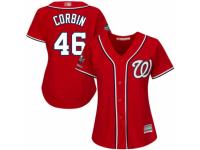 Women's Washington Nationals #46 Patrick Corbin Red Alternate 1 Cool Base 2019 World Series Champions Baseball Jersey