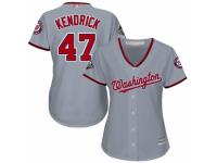 Women's Washington Nationals #47 Howie Kendrick Grey Road Cool Base 2019 World Series Champions Baseball Jersey