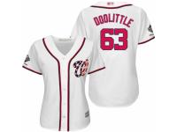 Women's Washington Nationals #63 Sean Doolittle White Home Cool Base 2019 World Series Champions Baseball Jersey