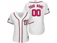 Women's Washington Nationals Customized Authentic White Home Cool Base 2019 World Series Champions Baseball Jersey