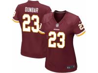 Women's Washington Redskins #23 Quinton Dunbar Game Burgundy Red Team Color Football Jersey