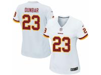 Women's Washington Redskins #23 Quinton Dunbar Game White Football Jersey