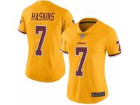 Women's Washington Redskins #7 Dwayne Haskins Limited Gold Rush Vapor Untouchable Football Jersey