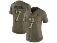Women's Washington Redskins #7 Dwayne Haskins Limited Olive Camo 2017 Salute to Service Football Jersey