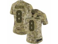 Women's Washington Redskins #8 Case Keenum Limited Camo 2018 Salute to Service Football Jersey