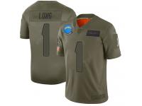 Youth #1 Limited Ty Long Camo Football Jersey Los Angeles Chargers 2019 Salute to Service